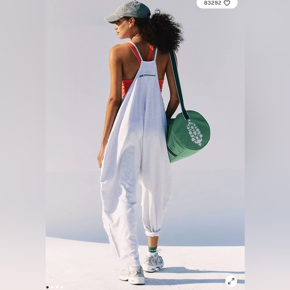 NWOT Free People Movement | Hot Shot Onesie In Orange size large - Picture 3 of 5